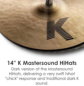 Amazon.com: Zildjian K K Mastersound Hi-Hat Cymbals-14